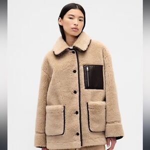 GAP x Sandy Liang Reversible Vegan Leather Sherpa Jacket